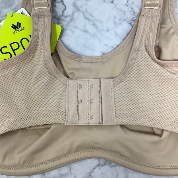 Wacoal Size 38DD Sand Simone Sport Underwire Bra Full Coverage Workout K2-4 - Picture 6 of 11